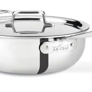 D5 Stainless Polished 5-ply Bonded Cookware; Essential Pan
